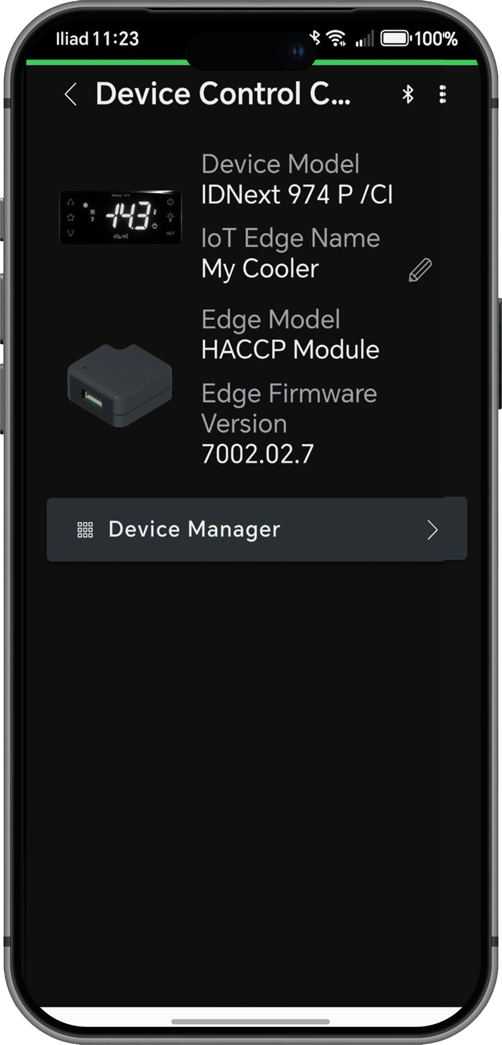 HACCP Module Screen